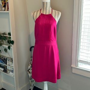 NWT Banana republic pink magenta halter dress